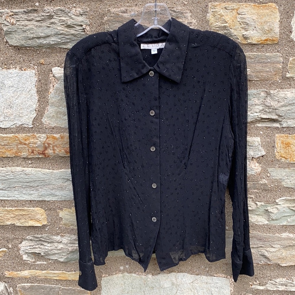 Zelda Sheer Sparkle Shirt